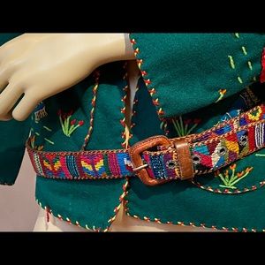 Southwestern HandStitched All Leather Belt 36"